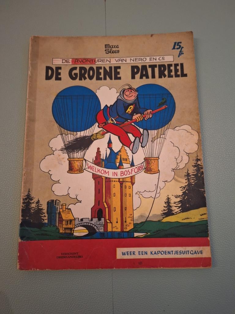 Eerste Druk Strip Nero: De Groene Patreel, Enlèvement ou Envoi, Marc Sleen, Une BD, Utilisé