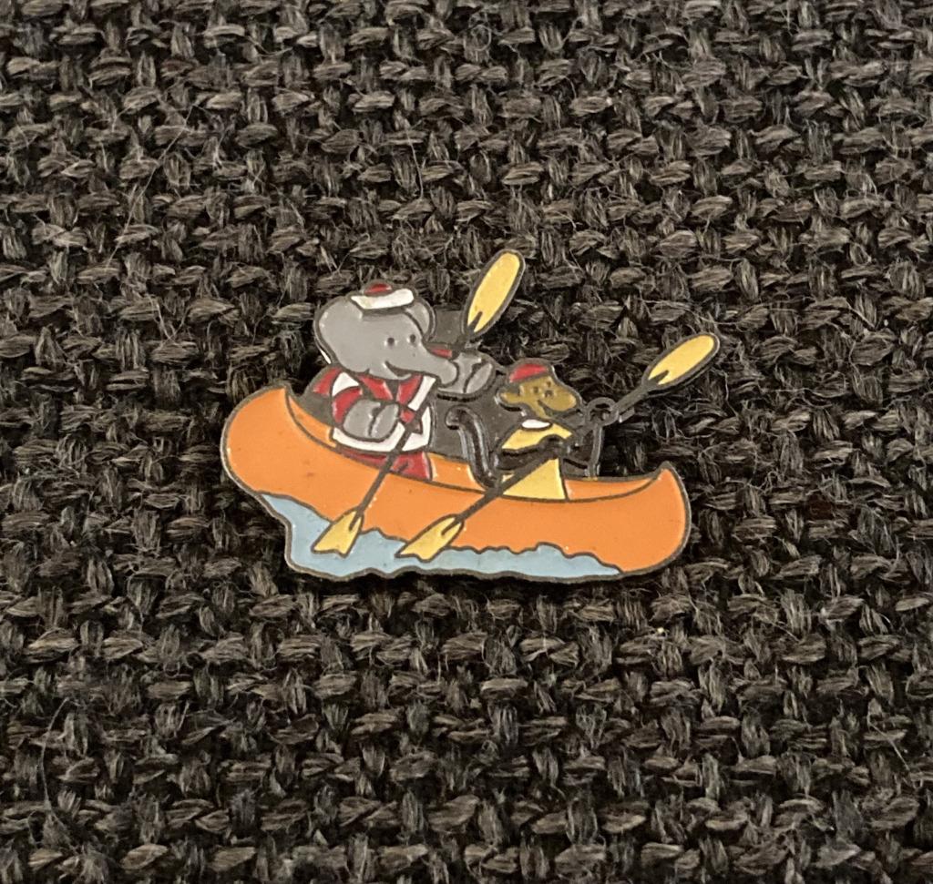 PIN - BABAR - ZEPHIR LE SINGE - BRUNHOFF - KAJAK, Collections, Envoi, Utilisé, Figurine, Insigne ou Pin's