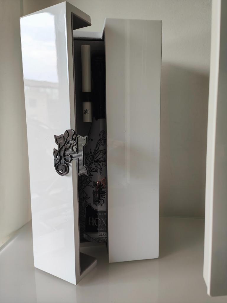 HOXXOH Grand Cru Champagne - Prestige box wit gelakt hout, Frankrijk, Nieuw, Ophalen of Verzenden, Champagne