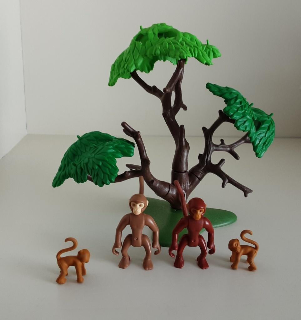 Singes et arbre PlayMobil - complet, Enlèvement ou Envoi, Comme neuf, Ensemble complet