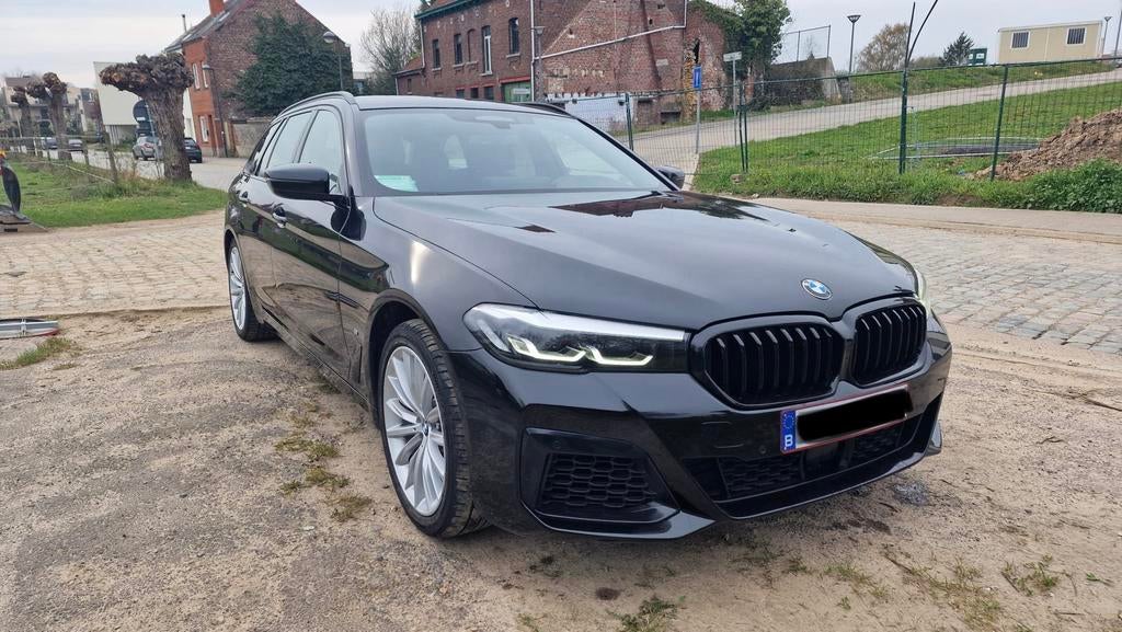 BMW 520xd, Auto's, Automaat, Zwart, Leder, Particulier