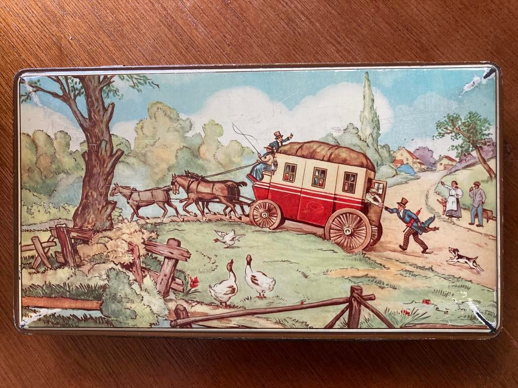 Blikken doos Kwatta chocolade van de jaren 60 in mooie staat, Verzamelen, Blikken, Ophalen of Verzenden, Gebruikt, Overige merken