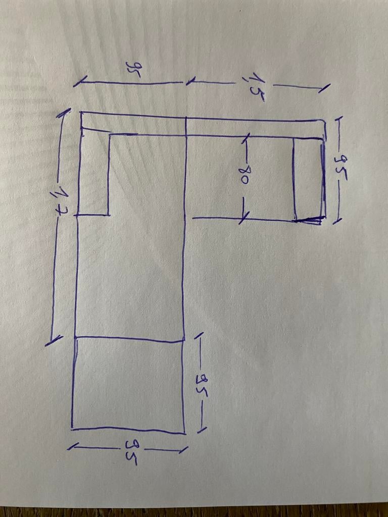 Hoekzetel grijs, Ophalen, Gebruikt, Stof