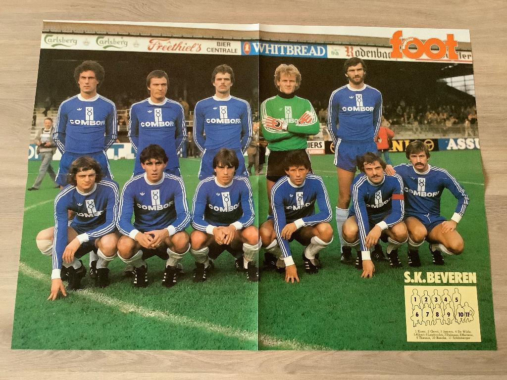 Grote poster SK Beveren Jaren 80, Ophalen of Verzenden, Zo goed als nieuw, Poster, Plaatje of Sticker