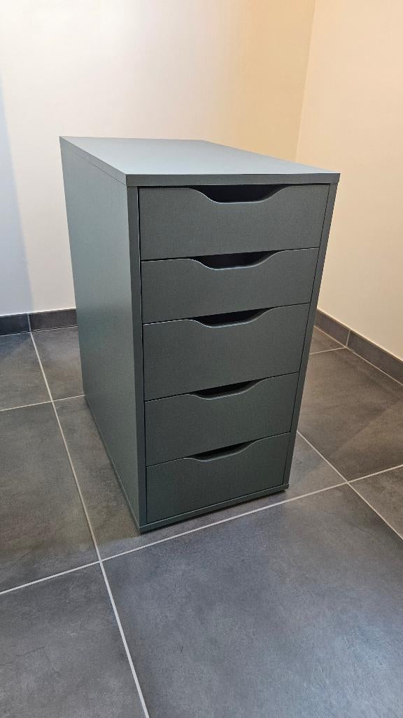 Ikea ALEX Ladeblok met lades, grijs-turquoise, 36x70 cm, 5 tiroirs ou plus, Moins de 100 cm, Comme neuf, Enlèvement