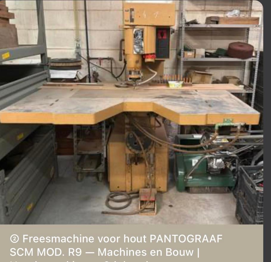 SCM R9 pantograaf / kopieerfrees–prof. houtbewerkingsmachine, Enlèvement