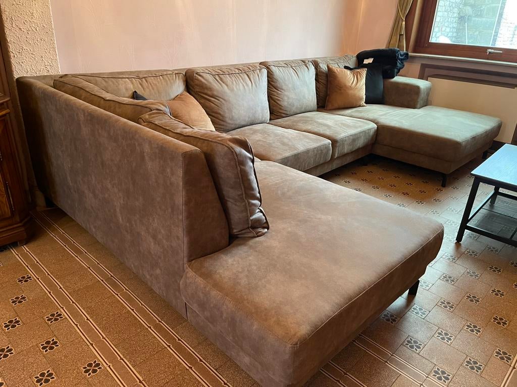 Canapé en U tissu anti-tache., Maison & Meubles, Enlèvement, Comme neuf