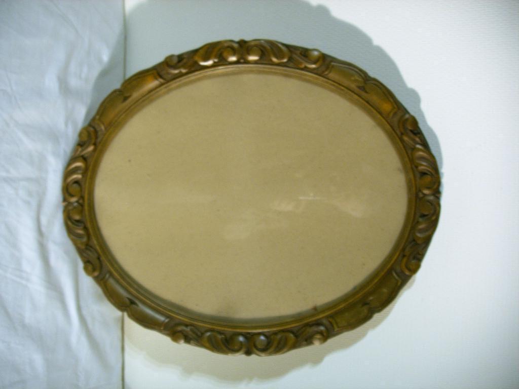 Cadre ovale en bois avec verre, Maison & Meubles, Moins de 50 cm, Enlèvement ou Envoi, Comme neuf, 50 à 75 cm