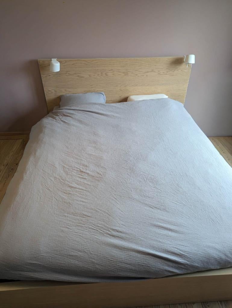 IKEA Malm 160x200 + lattenbodem + matrassen, Huis en Inrichting, Slaapkamer | Matrassen en Bedbodems, Gebruikt, Matras, 160 cm