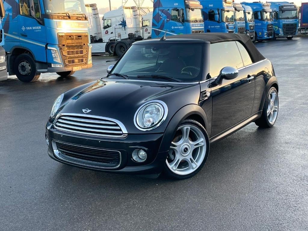 Mini Cooper Cabrio 1.6i Benzine / 2013 / 125000.km / Euro.6, Auto's, Mini, Cabriolet, Zwart, Bedrijf, 2 deurs