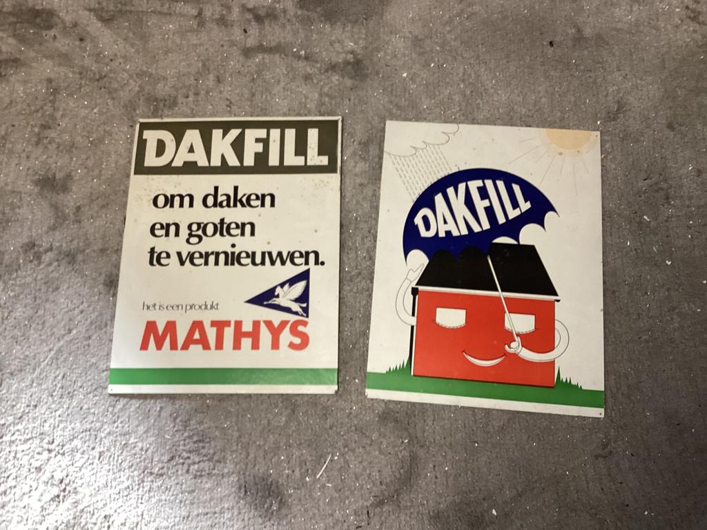 Reclame dakfill, Ophalen, Gebruikt