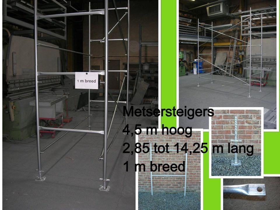 metsersteigers 4,5 m H x 2,85 tot 14,25m L x 1m B - stelling, Enlèvement, Neuf