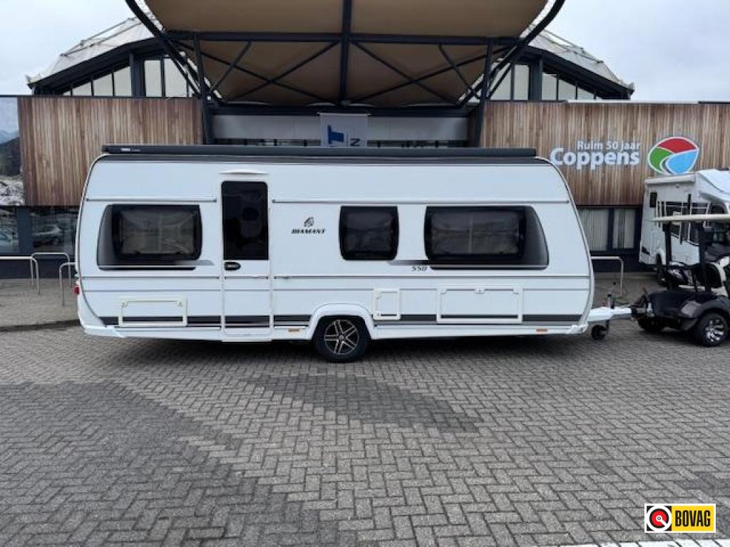 Fendt Diamant 550 SG 2019 MOVER + LUIFEL!, Caravans en Kamperen, Caravans, Rondzit, Schokbreker, 2 aparte bedden, Tot en met 4