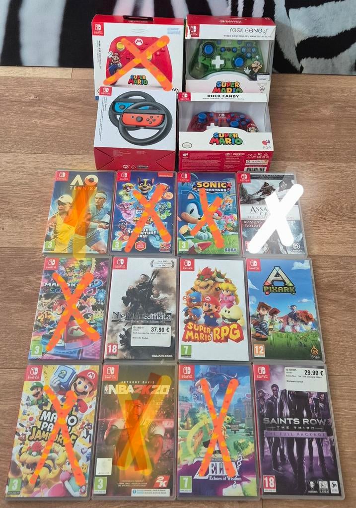 Diverse controller- en stuurwielspellen voor Nintendo Switch, Games en Spelcomputers, Ophalen, Zo goed als nieuw