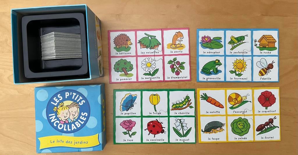 Loto des jardins…. Les pt’its incollables, Enlèvement, Utilisé