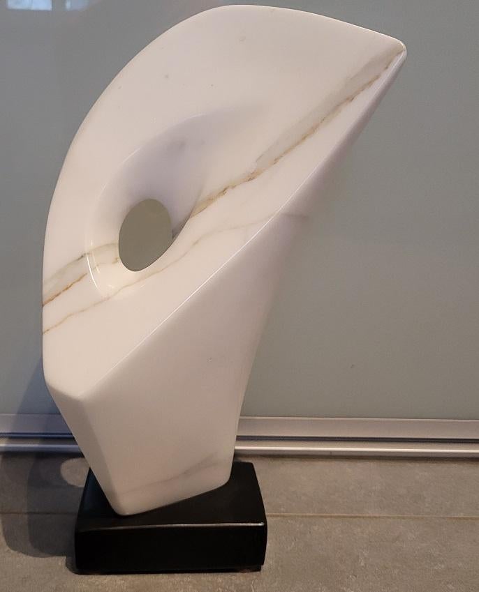 Francois AGATE, Lyrische abstractie in Carrara-marmer, Ophalen, 20 - 50 cm, Beeld, Abstract