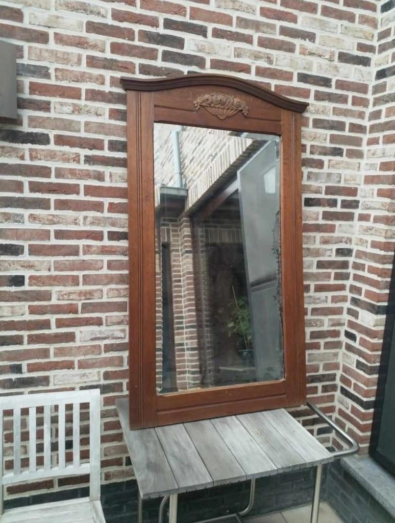 Antieke spiegel te koop 80 x 143, Ophalen