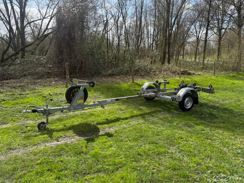 Riba BV 850 KG Boottrailer RT 1000 Kanteltrailer papieren, Sports nautiques & Bateaux, Remorques bateau, Comme neuf, Autres types