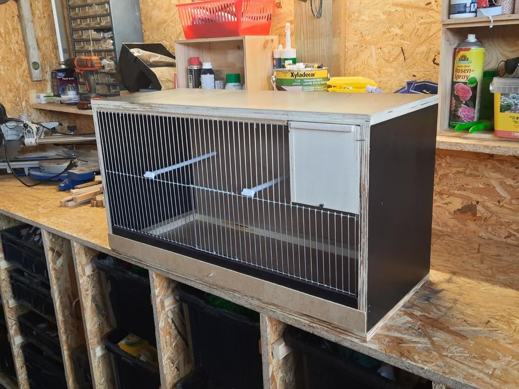 Nieuw vogelkooi met broedblok, Ophalen, Nieuw, Hout, Broedkooi of Kweekkooi