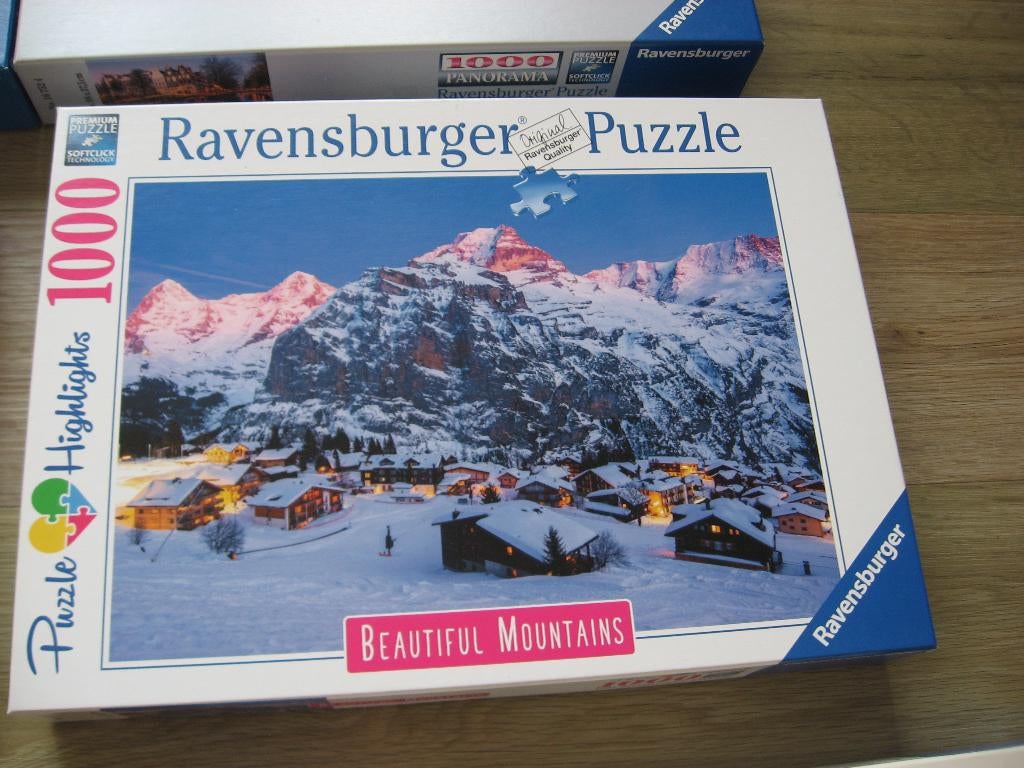 Ravensburger Puzzel 1000 st Beautiful Mountains, Ophalen of Verzenden, 500 t/m 1500 stukjes, Nieuw, Legpuzzel
