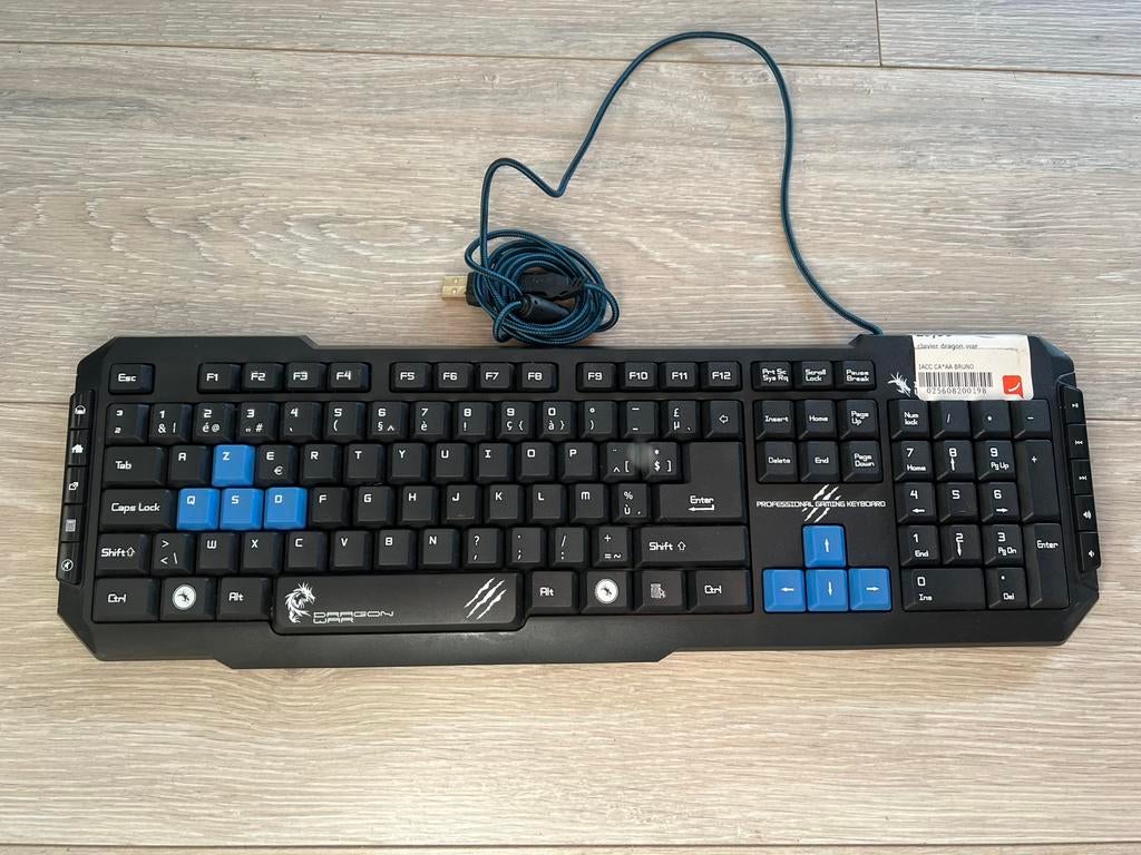 Dragon War Gaming Keyboard Nieuw, Computers en Software, Toetsenborden, Ophalen, Azerty, Nieuw, Bedraad