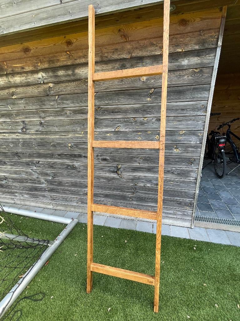 Landelijke houten decoratie ladder, Huis en Inrichting, Ophalen, Hout, Bruin, Landelijk