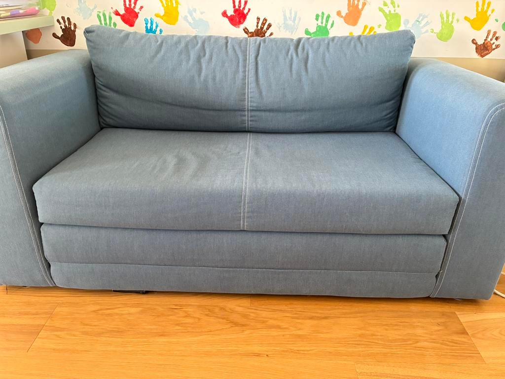 Canape lit, Enlèvement, Utilisé, Deux personnes, Bleu