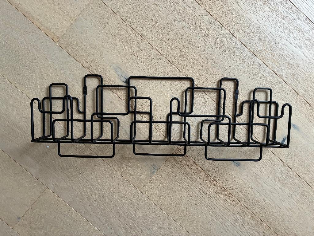 Monoqi zwart rek / kapstok, Huis en Inrichting, Woonaccessoires | Kapstokken, Ophalen, Gebruikt, Wandkapstok