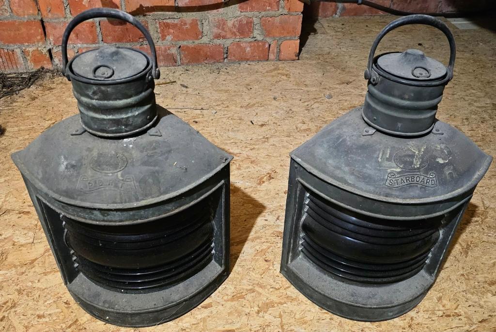 2 koperen scheepslampen (set), Enlèvement, Utilisé, Ustensile