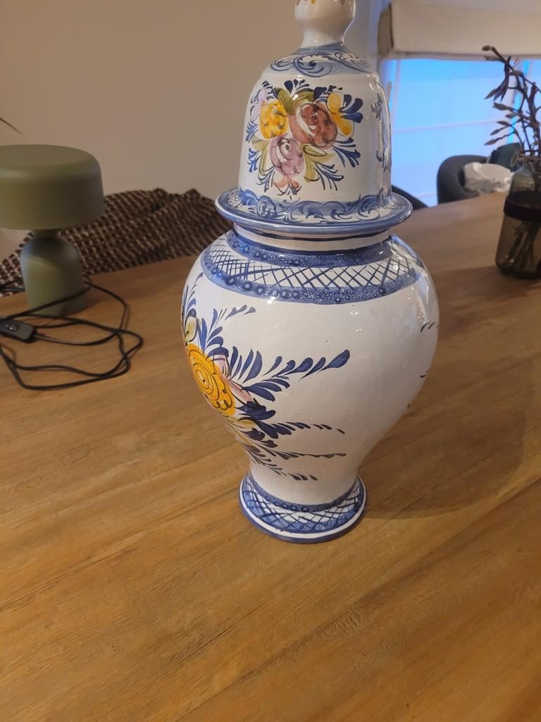 Alcobaça Portugal vaas – handbeschilderd – mooie staat, Ophalen