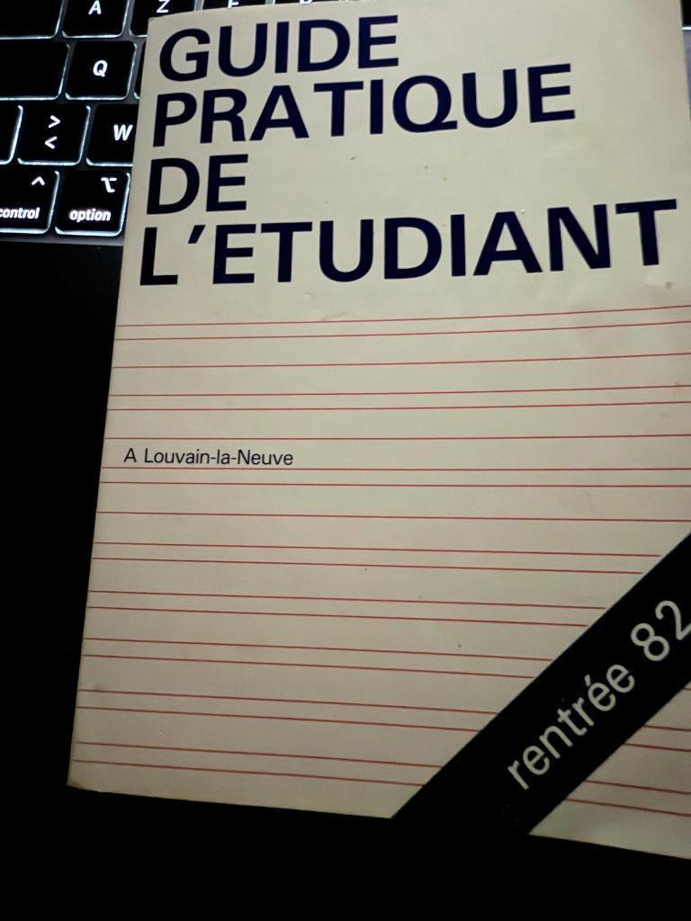 guide pratique de l'étudiant, Louvain-la-Neuve, rentrée 82, Envoi, Comme neuf
