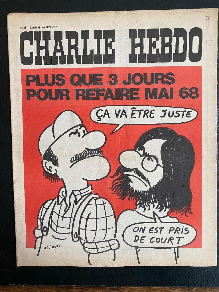 Charlie Hebdo 28 extrait de « 1971 » - WOLINSKI, Collections, Enlèvement ou Envoi, 1960 à 1980, Journal ou Magazine