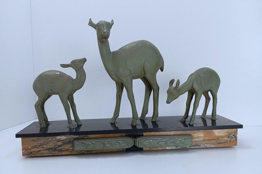 art deco beeld Irénée Rochard brons spelter, Ophalen of Verzenden, Brons