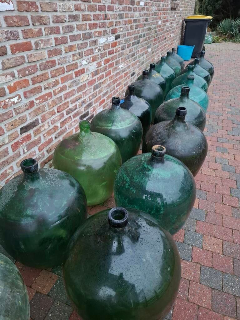 Mooie decoratie v huis & tuin met glazen buikflessen! TOPPER, Ophalen, Blauw