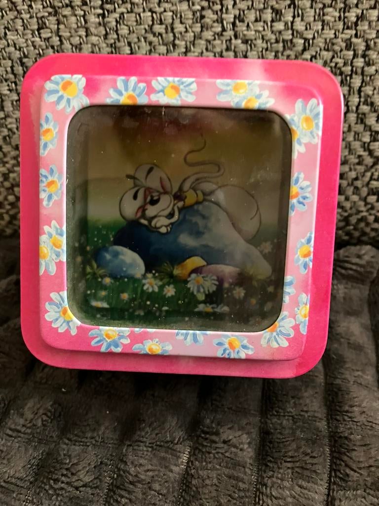 Diddl metalen doosje met doorkijk deksel 8 x 8 x 5,5 cm, Verzamelen, Diddl, Ophalen of Verzenden, Diddl, Zo goed als nieuw