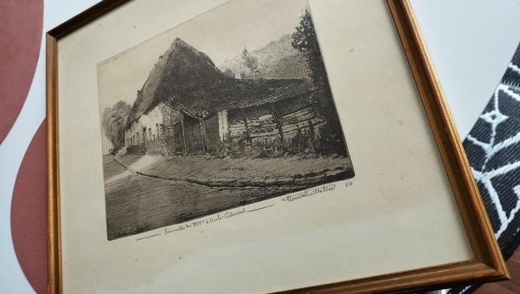 ETS Ferme du XVII S Uccle-Calevoët 1968 Quittelier Henri, Antiquités & Art, Enlèvement ou Envoi