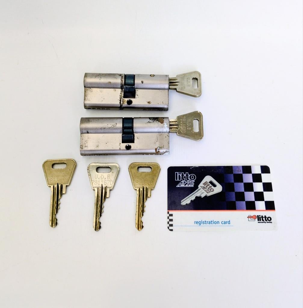 2 serrures à cylindre Litto identiques avec certificat, Bricolage & Construction, Serrurerie de bâtiment & Dispositif de fermeture