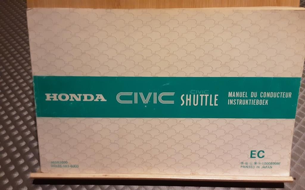 Honda civic shuttle instructieboekje, Ophalen of Verzenden, Honda