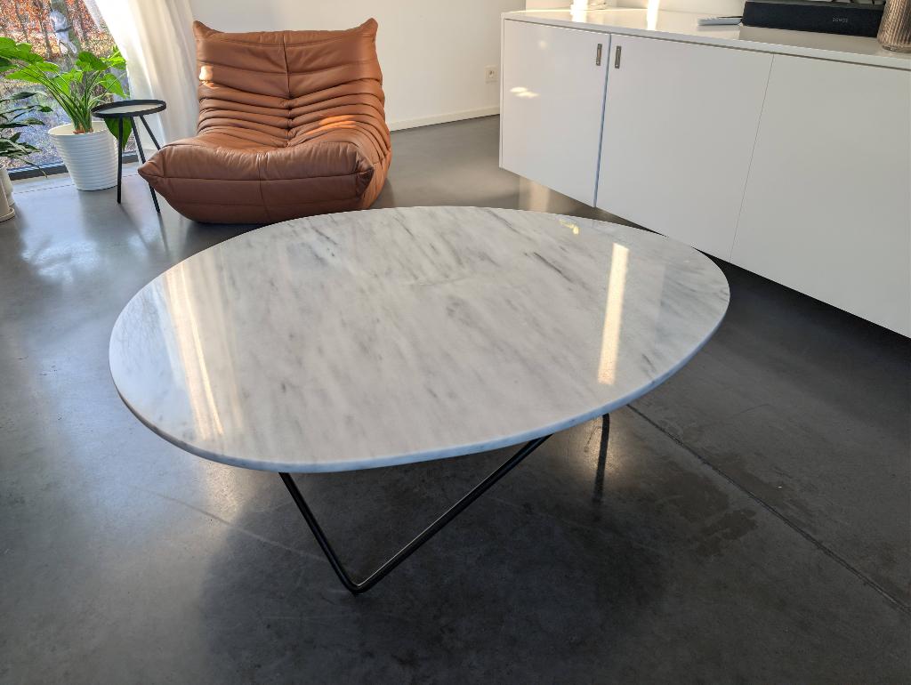Salontafel marmer Furnified, Maison & Meubles, 100 à 150 cm, Moins de 50 cm, Comme neuf, 100 à 150 cm