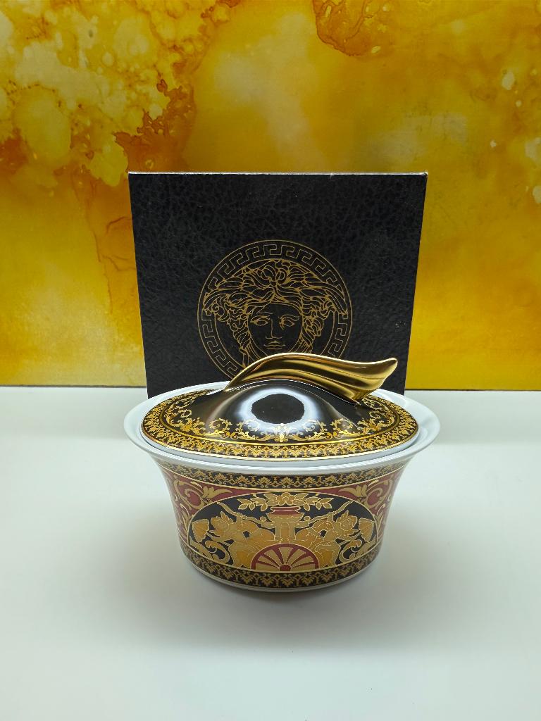 suikerpot Versace Ikarus Medusa, Keramiek, Ophalen of Verzenden, Zo goed als nieuw, Kom(men)