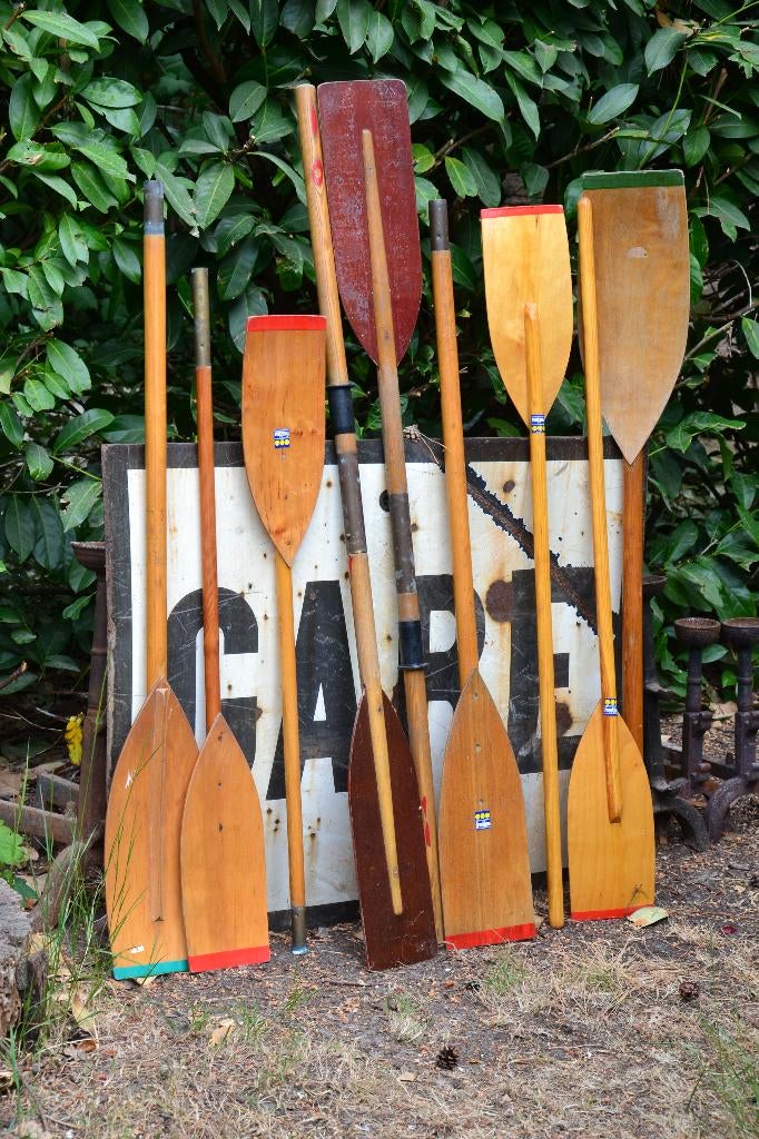 houten roeispanen, Ophalen