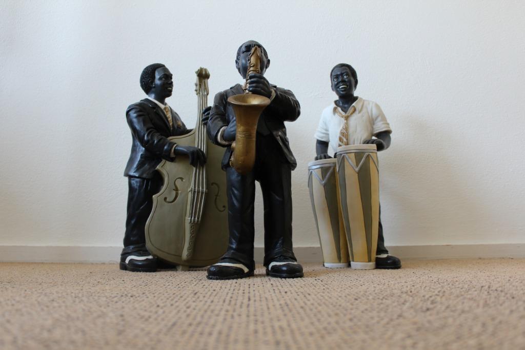 Decoratieve Jazz band beelden van 37 cm, Verzenden, 1980 tot heden, Overige formaten, Zo goed als nieuw