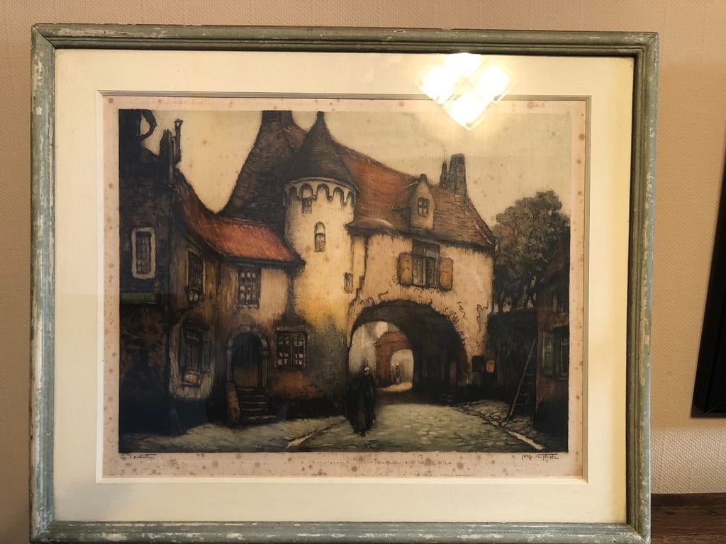 Lithographie d Alfred Van Neste, Antiquités & Art, Art | Peinture | Classique, Enlèvement ou Envoi