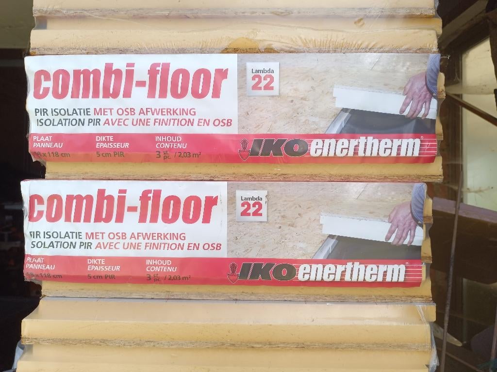 iko enertherm combi-floor isolatie platen met osb!, Doe-het-zelf en Bouw, Isolatie en Afdichting, Ophalen, Dakisolatie, 4 tot 8 cm