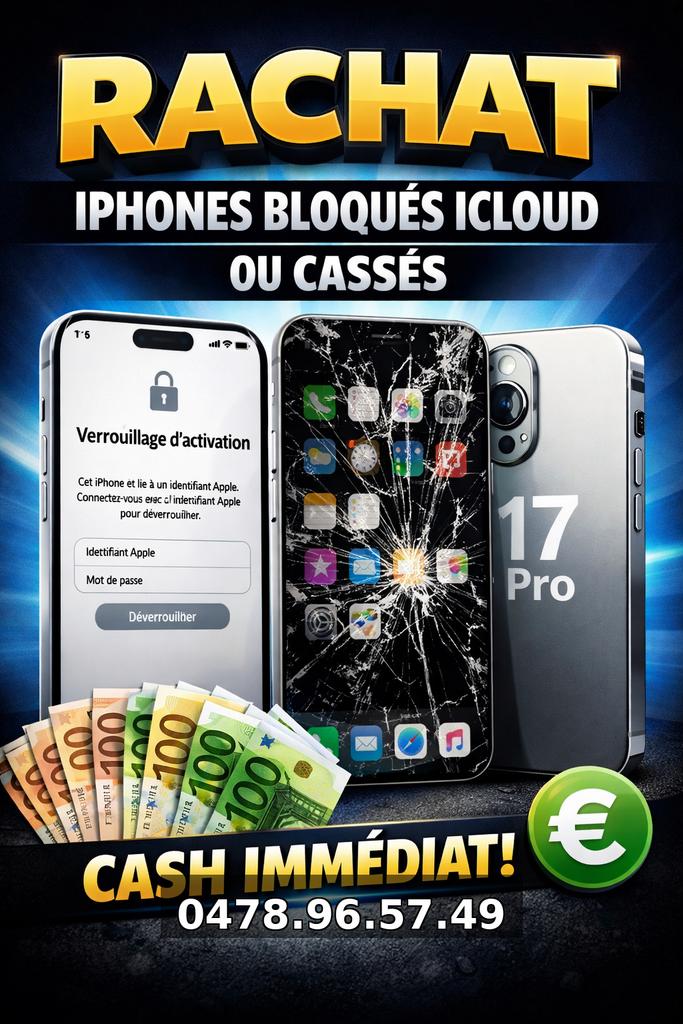 J’achète vos iphones bloqués icloud JE PAYE  BIEN ET CASH !, Télécoms, Téléphonie mobile | Apple iPhone, Enlèvement, Comme neuf