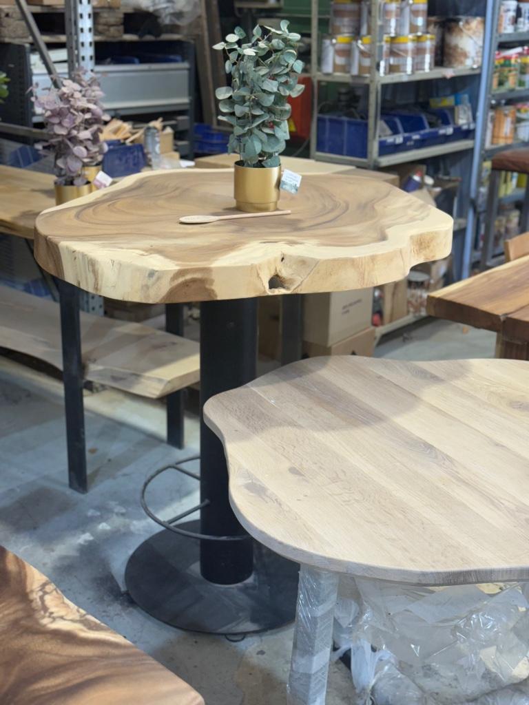 bureel, vergadertafel, tafel ,  sta-tafel , op maat, Nieuw, Ophalen of Verzenden, Info@boomstamtafel.net, Boomstamtafel