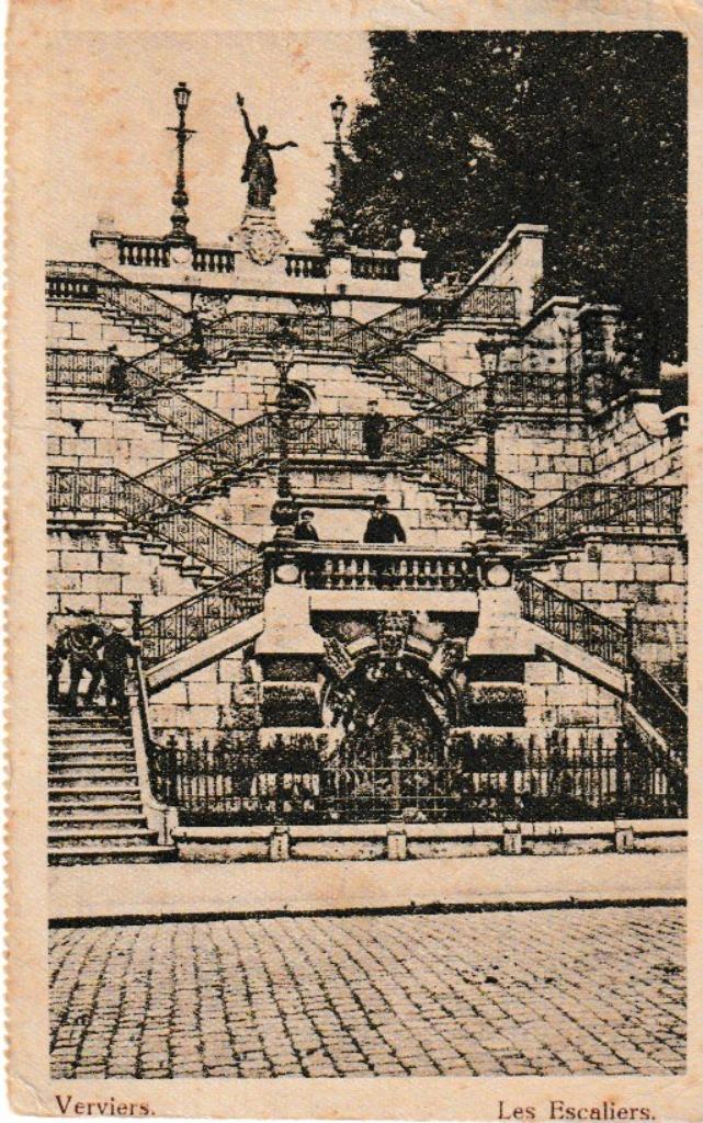 VERVIERS   LES ESCALIERS   1928, Collections, Enlèvement ou Envoi, 1920 à 1940, Affranchie, Liège