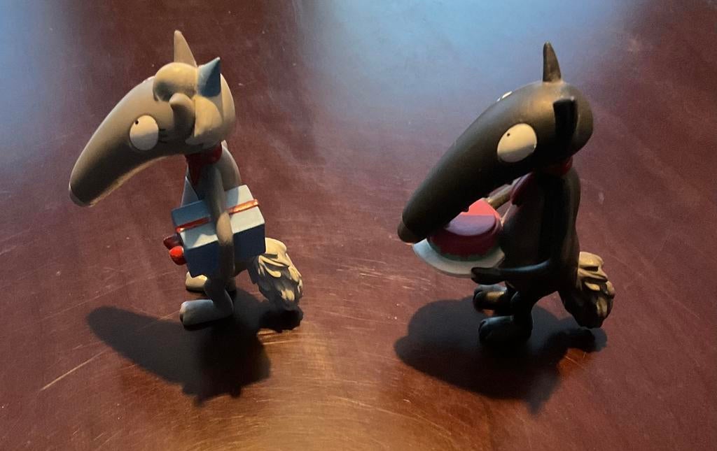 Figurines Louve et Loup Anniversaire, Enlèvement, Comme neuf