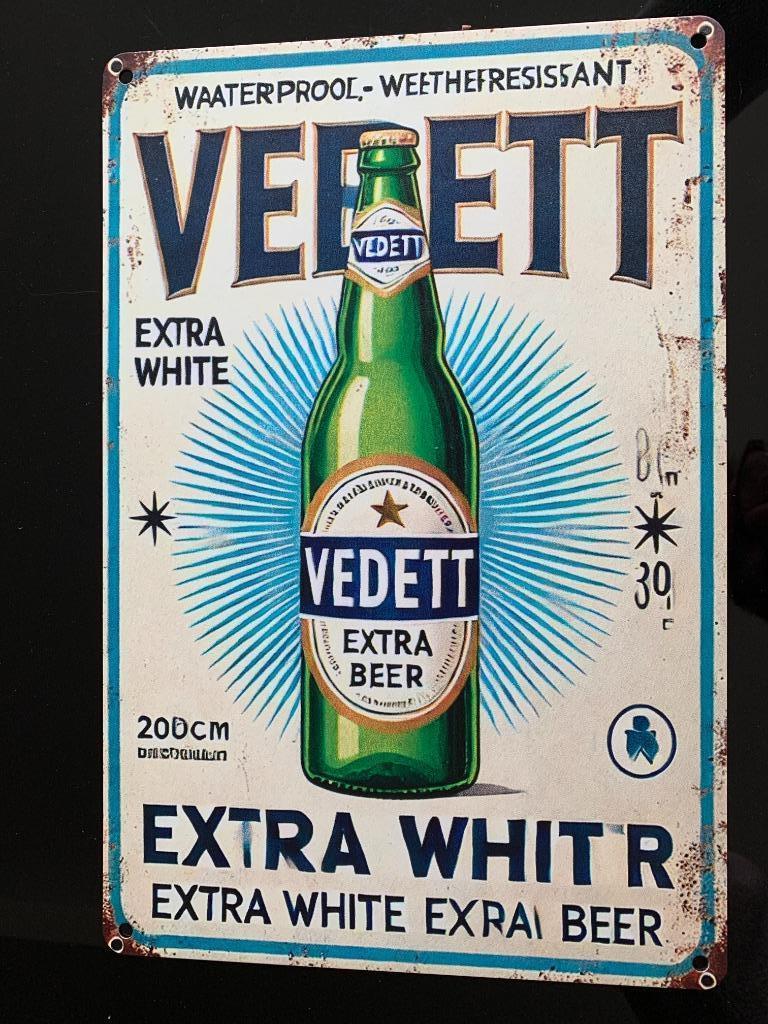 Biermerk VEDETT, Verzamelen, Biermerken, Ophalen of Verzenden, Nieuw, Reclamebord, Plaat of Schild, Overige merken