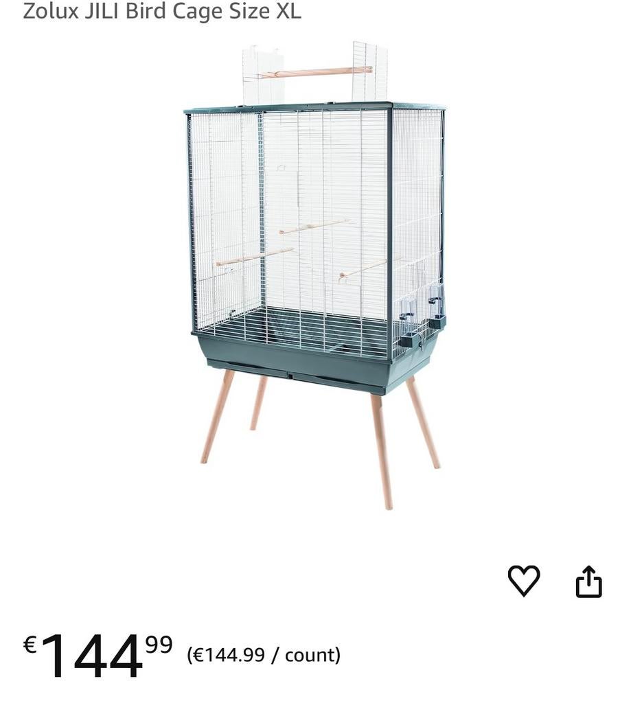 Te koop: Zolux Neolife 80 vogelkooi – groen, modern design, Ophalen, Zo goed als nieuw, Kunststof, Vogelkooi